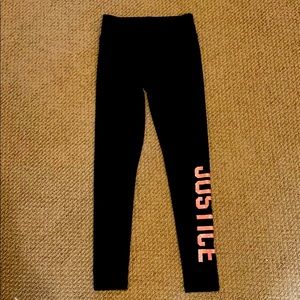 Justice Girls Black Leggings